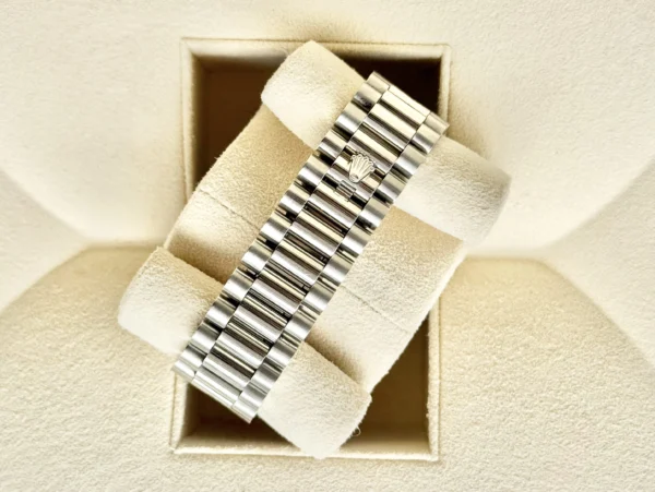 Rolex Day-Date 40 Platinum Ice-Blue Motif Dial Ref. 228206