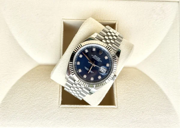IMG_8493 Rolex Date-Just Blue Diamond Dial Ref. 126334