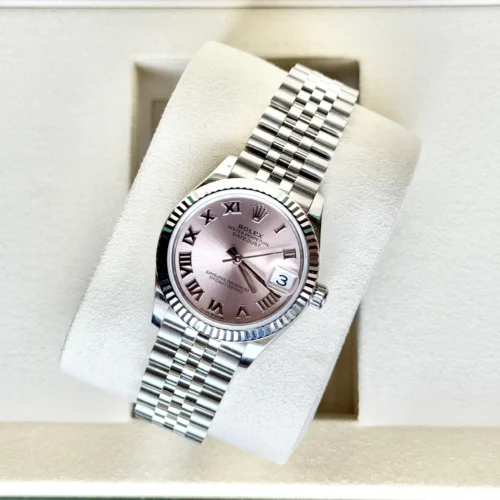 Ladies front Rolex Date-Just Pink Dial Ref. 278274