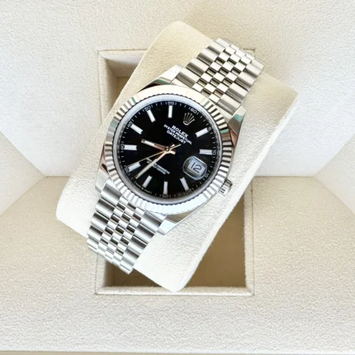 IMG_0593 Rolex Date-Just Black Fluted Ref. 126334