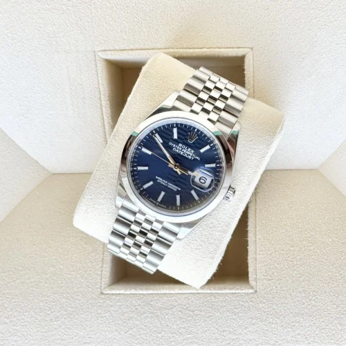 Rolex Date-Just Blue Motif Dial 36 Ref. 126200