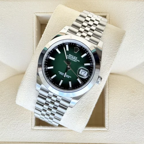 Rolex Date-Just Green Ombre 41 Ref. 126300